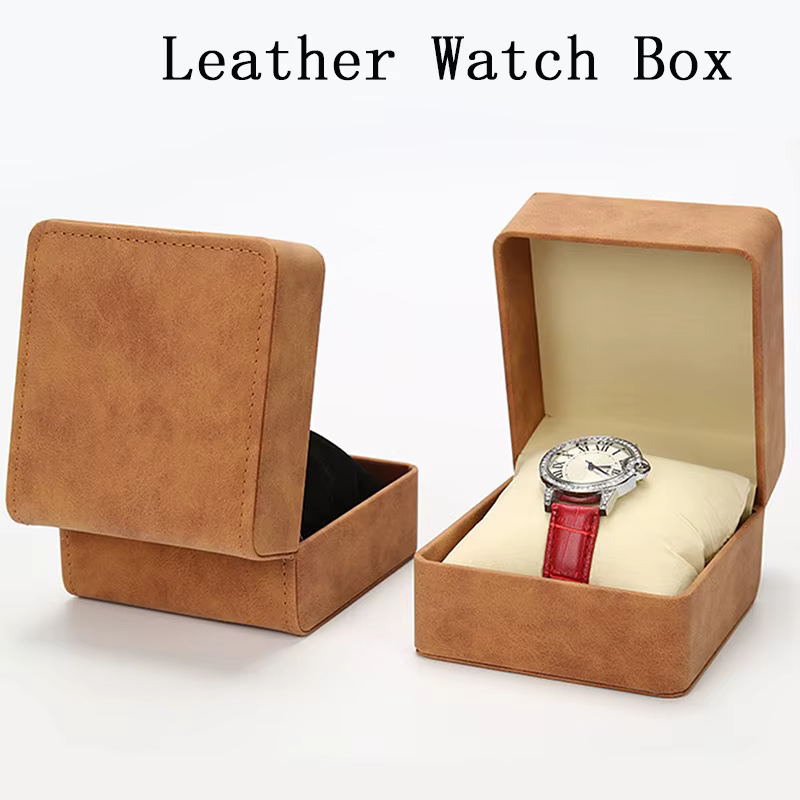 Boîte à montre simple en cuir de luxe