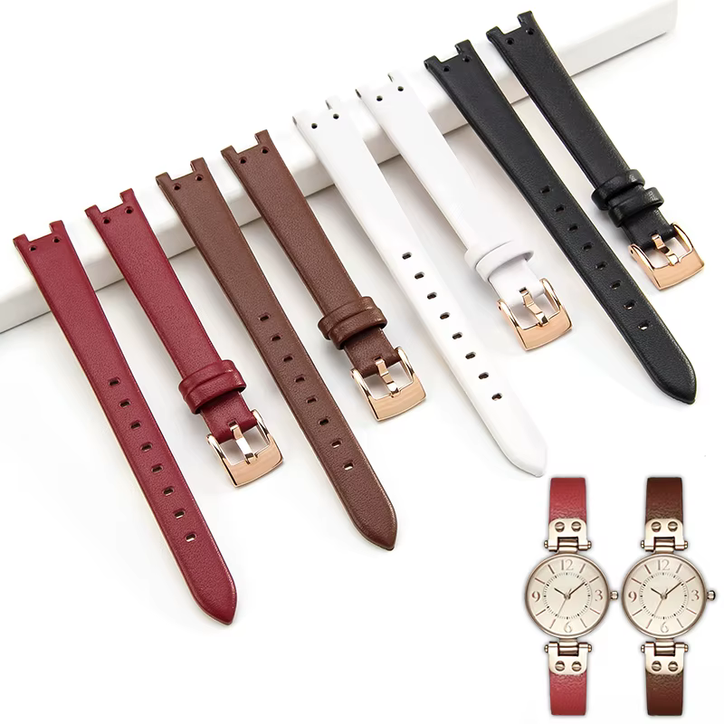 Bracelet de montre en cuir véritable durable pour femme