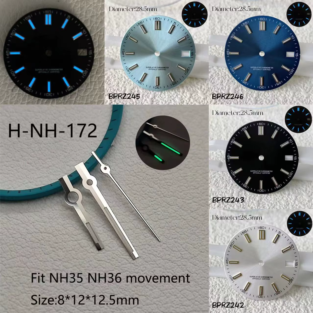 Cadran lumineux bleu avec logo S