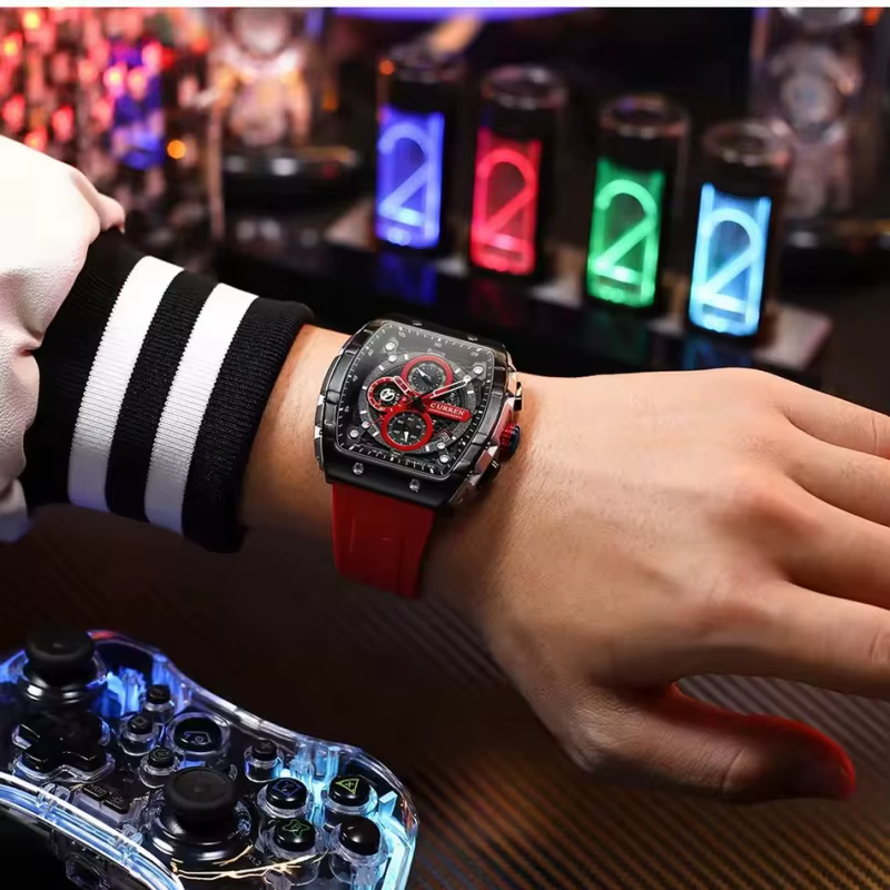 CURREN 8442 Montre de sport à grand cadran tendance