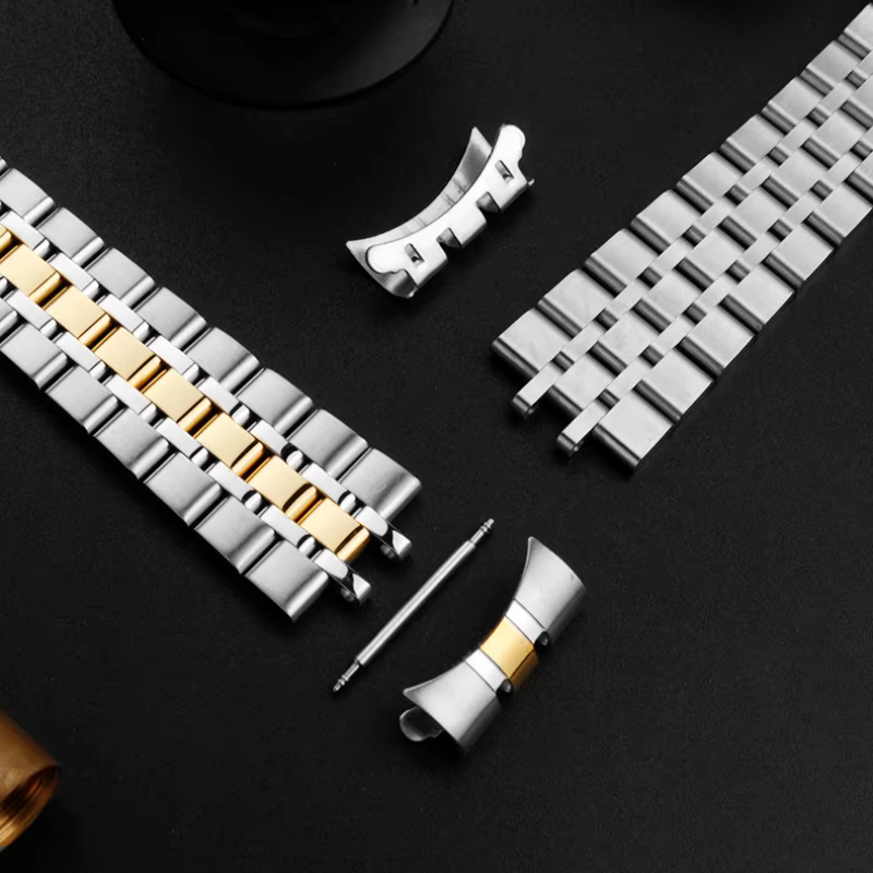 Bracelet de montre en métal à extrémité incurvée