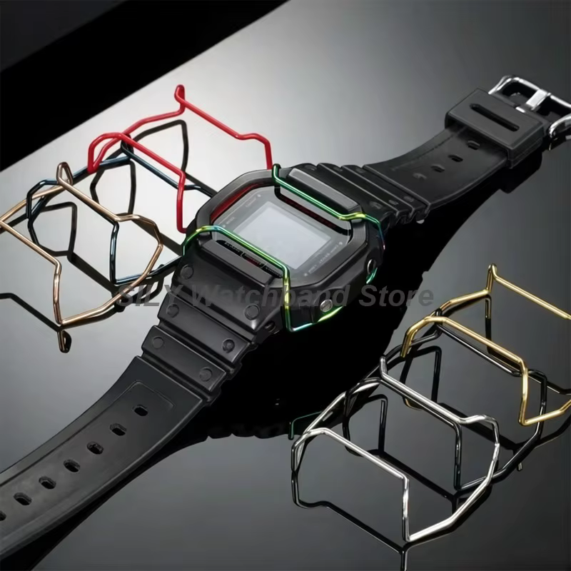 Protection de montre en métal pour Casio DW5600/5610/6900 GA100 GA2100 GA700 GG1000 GWG1000 – Accessoires