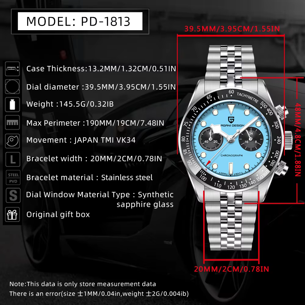 Nouvelle montre chronographe de luxe PAGANI DESIGN BB Flamingo 2026 pour homme