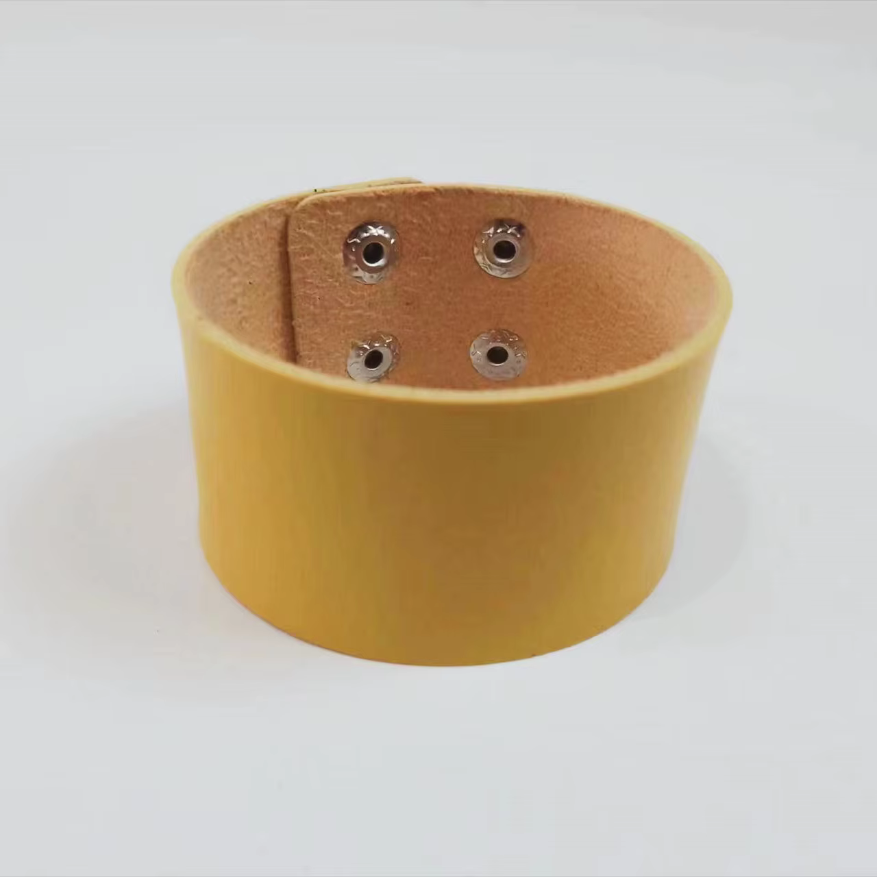 Bracelet large en cuir de vachette pour hommes et femmes
