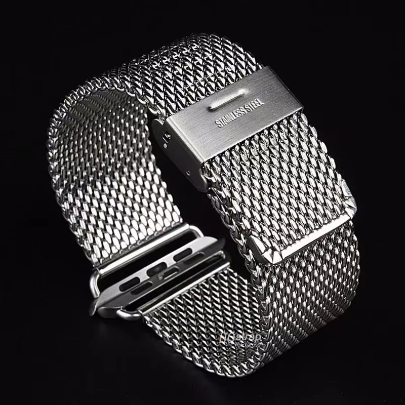 Bracelet milanais 1.0mm pour Apple Watch 49mm 45mm 44mm 41mm 40mm 38mm 42mm