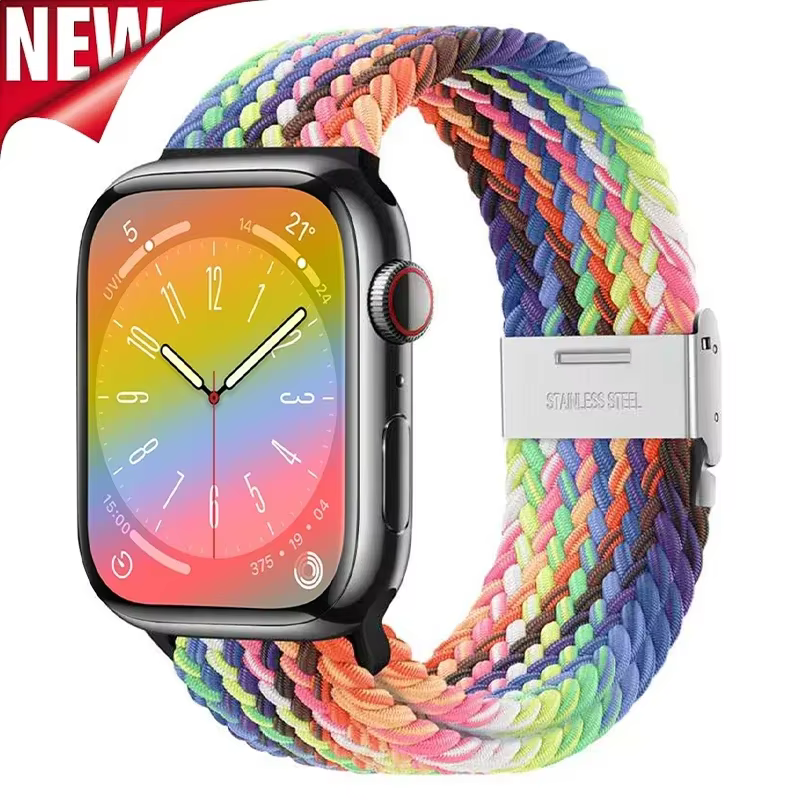 Nouveau Bracelet en Nylon arc-en-ciel