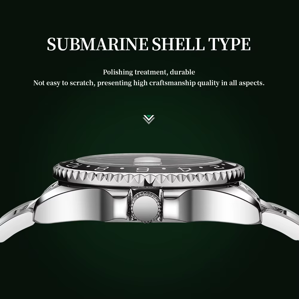 NIBOSI Top marque hommes montres de haute qualité de luxe GMT montre à Quartz Date automatique étanche