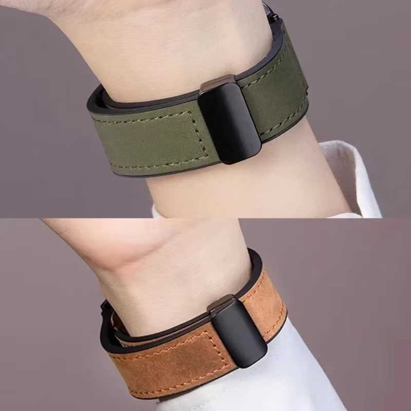 Bracelet en Silicone et cuir magnétique