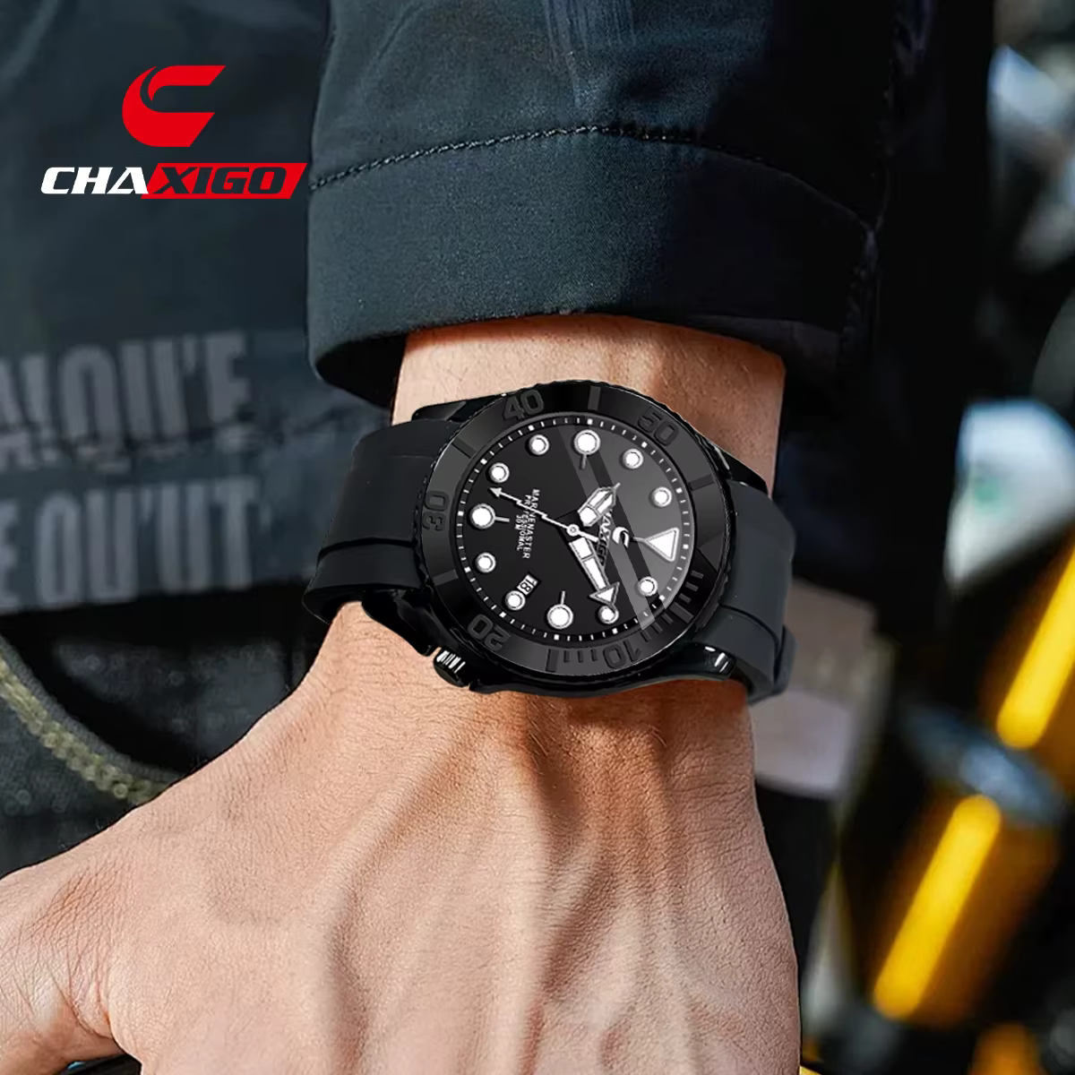 CHAXIGO montre de sport de mode unisexe avec bracelet en silicone