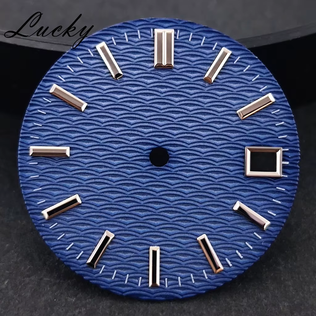 Cadran de montre 28, 5 mm bleu