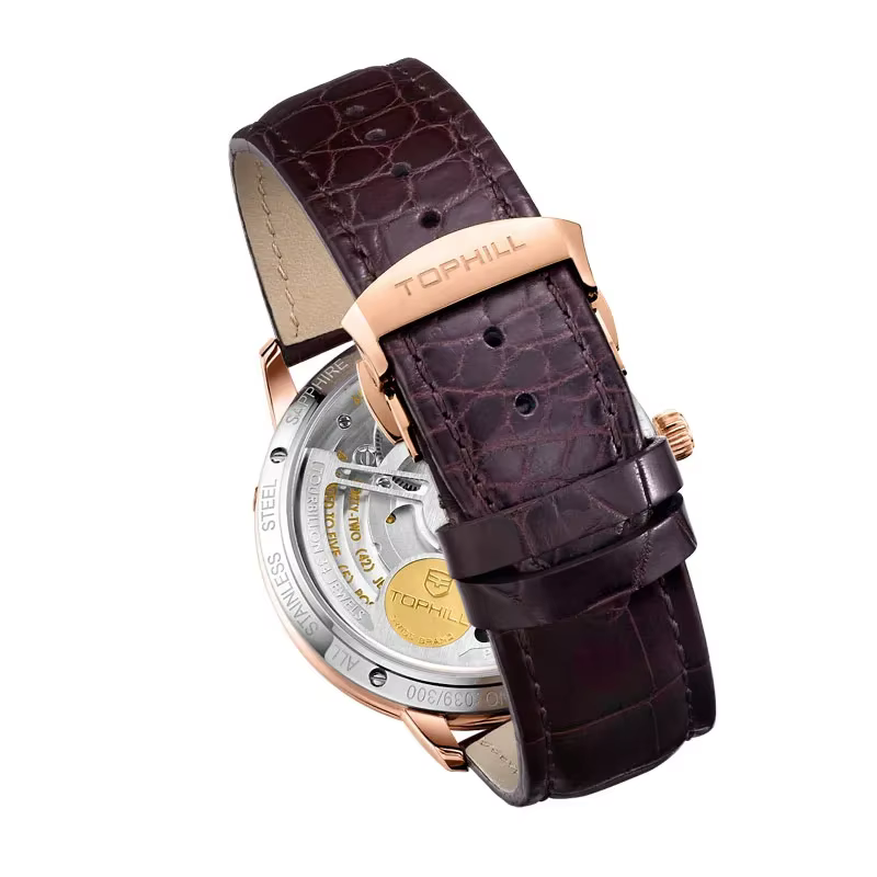 Montre à tourbillon étanche pour homme