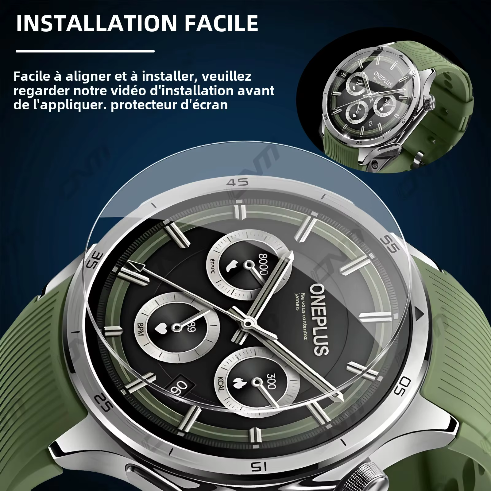 Protecteur d'écran 2.5D pour OnePlus Watch 3