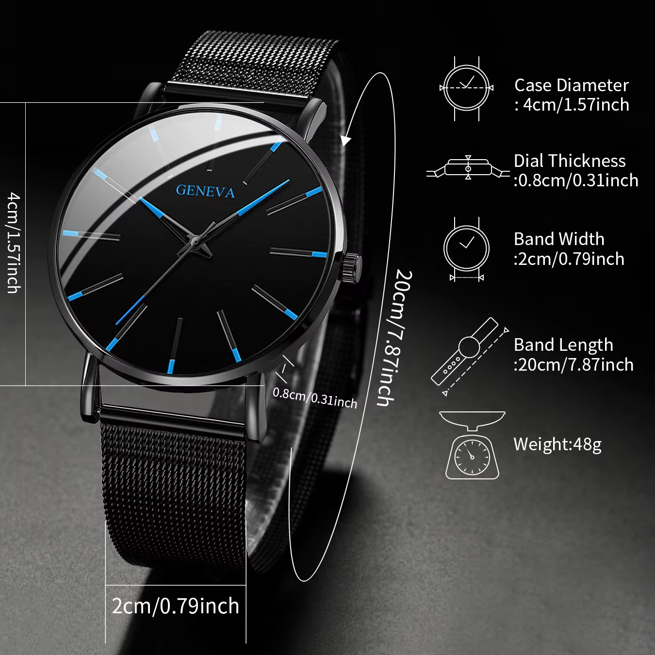 Montres d'affaires Ultra fines pour hommes