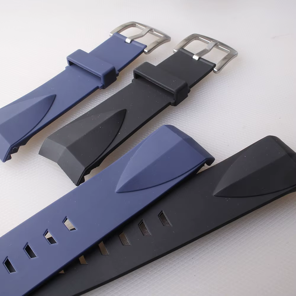 22mm 24mm Bracelet de montre en Silicone en caoutchouc