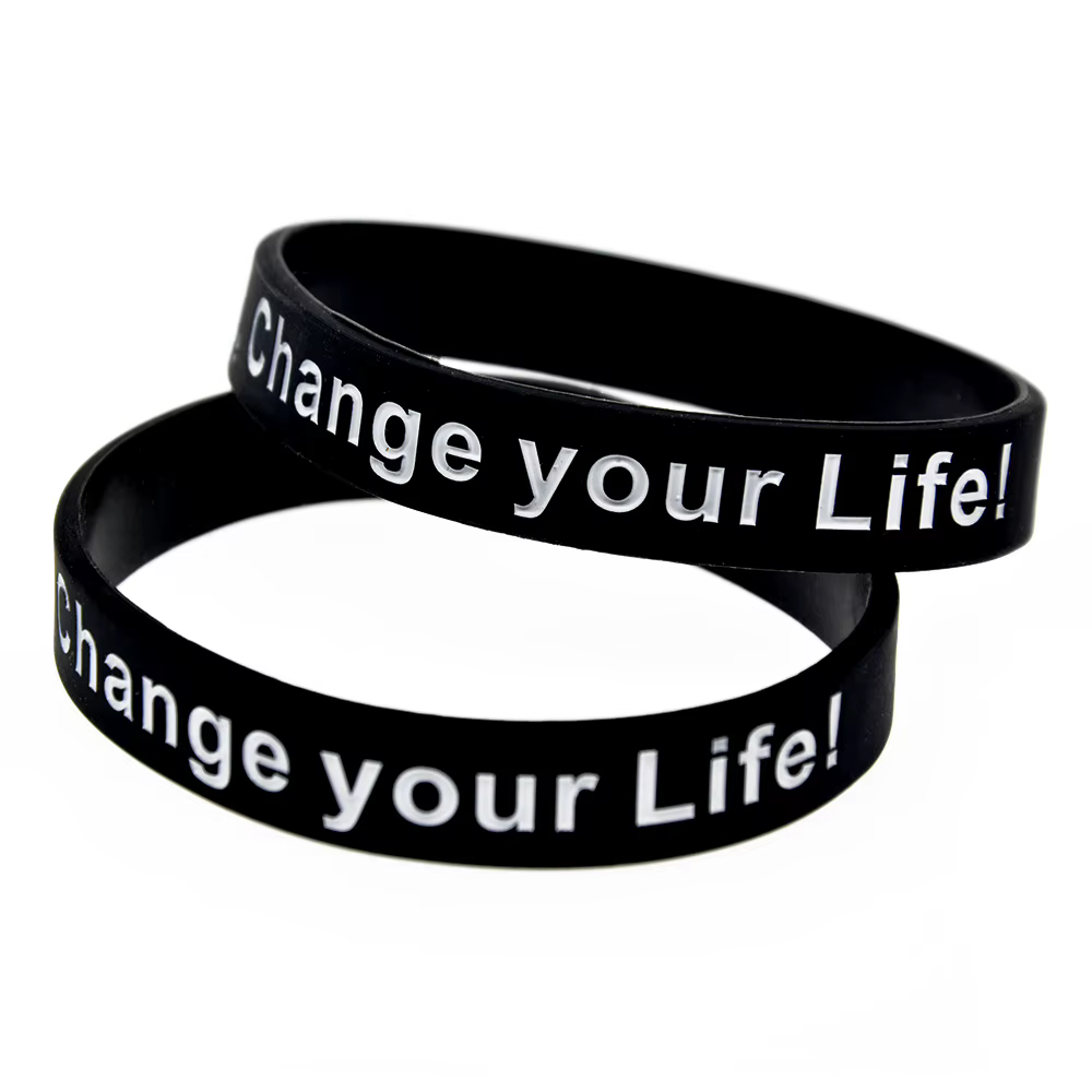 1 Bracelet en silicone inspirant 'Change Your Mind Set