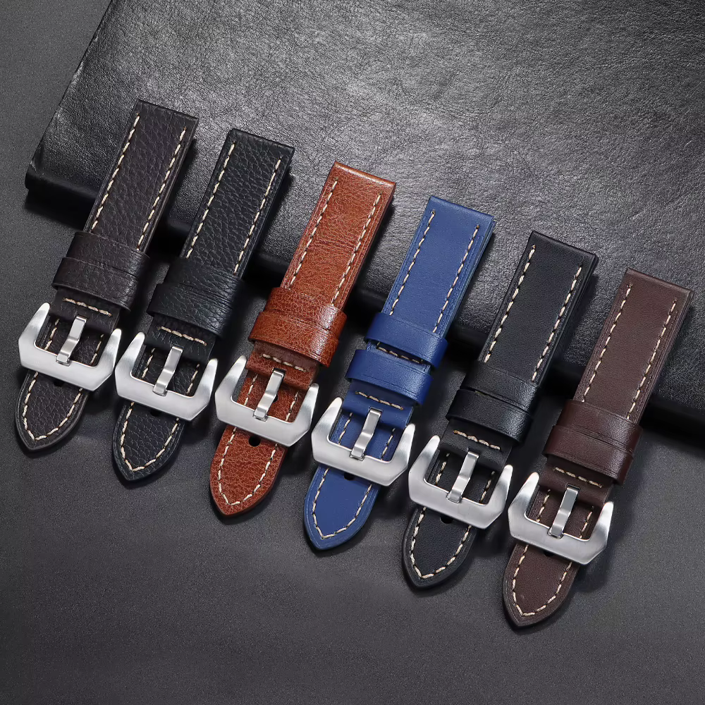Bracelet de montre en cuir véritable