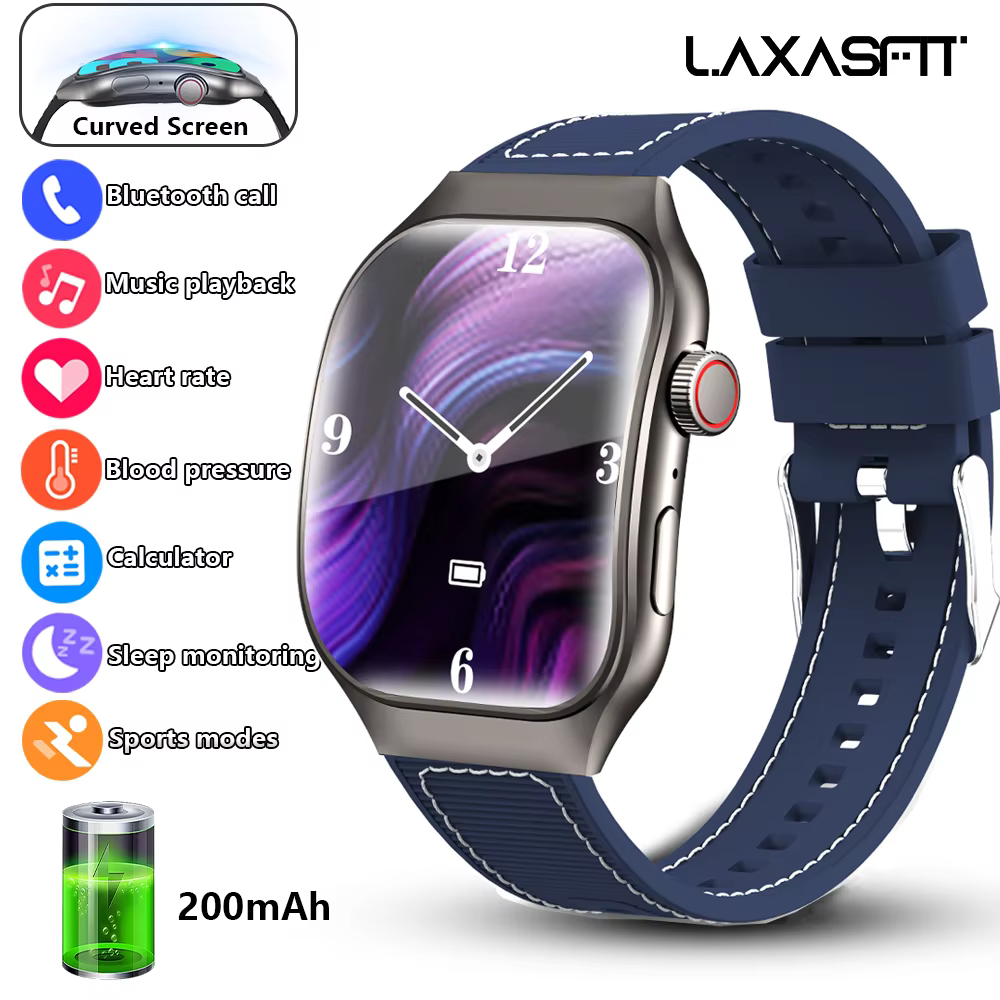 LAXASFIT nouveau écran incurvé montre intelligente pour femme 2.01 ''AMOLED HD
