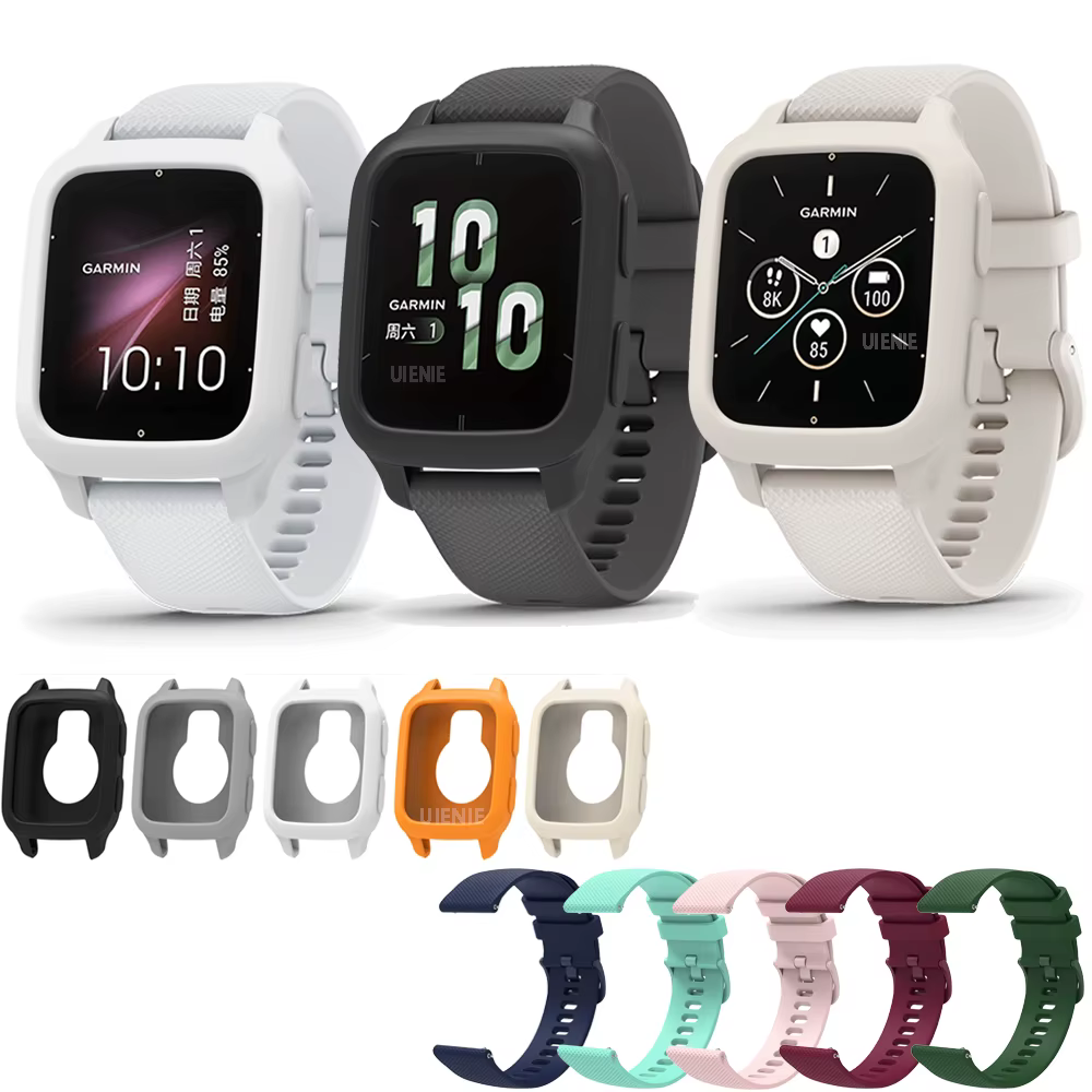 Bracelet de montre en Silicone et étui pour Garmin Venu SQ2
