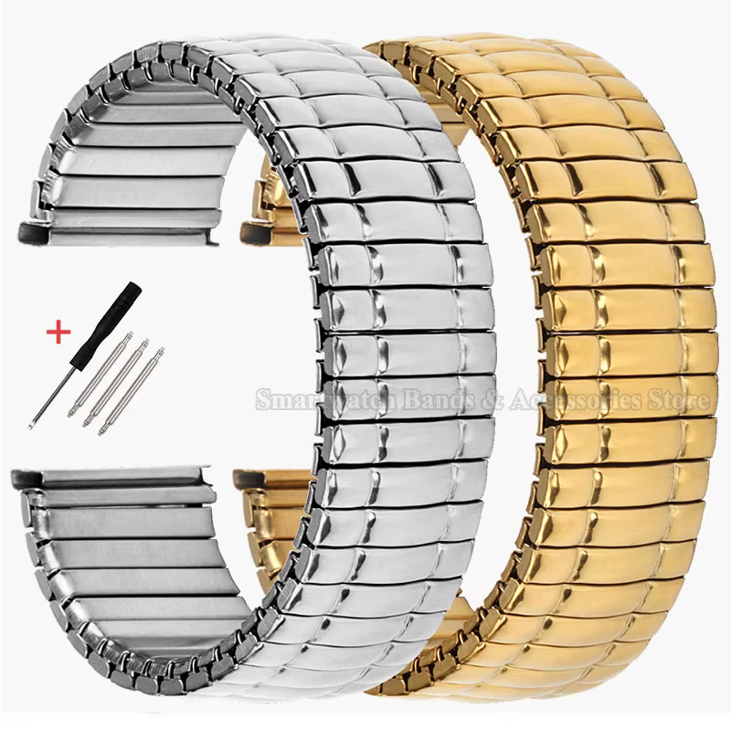 12mm 14mm 16mm 18mm 20mm Bracelet de montre élastique en acier inoxydable