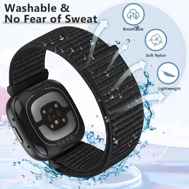Bracelet en Nylon pour Fitbit Versa 4/Versa 3