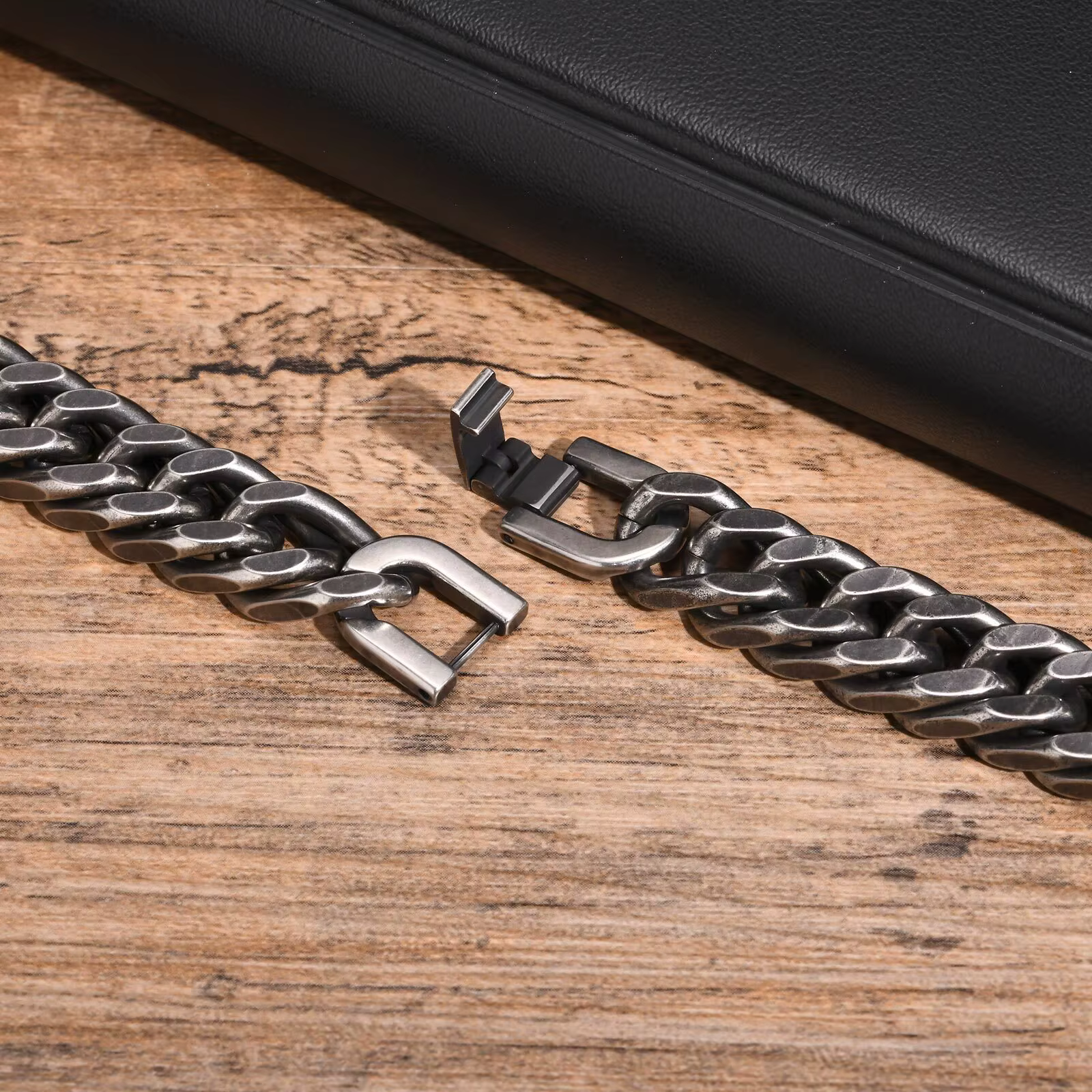 Bracelet chaîne épaisse plaqué or pour homme
