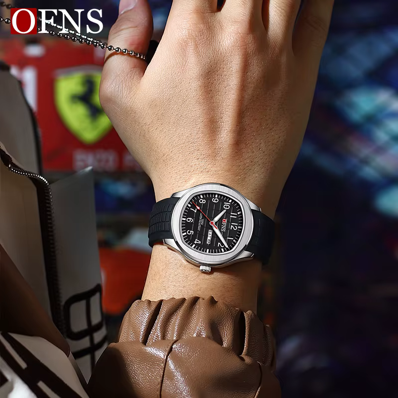 OFNS offre spéciale mode montre pour hommes 50 M étanche luxe lumineux Date semaine multifonction affaires mâle Quartz montre-bracelet Relogio