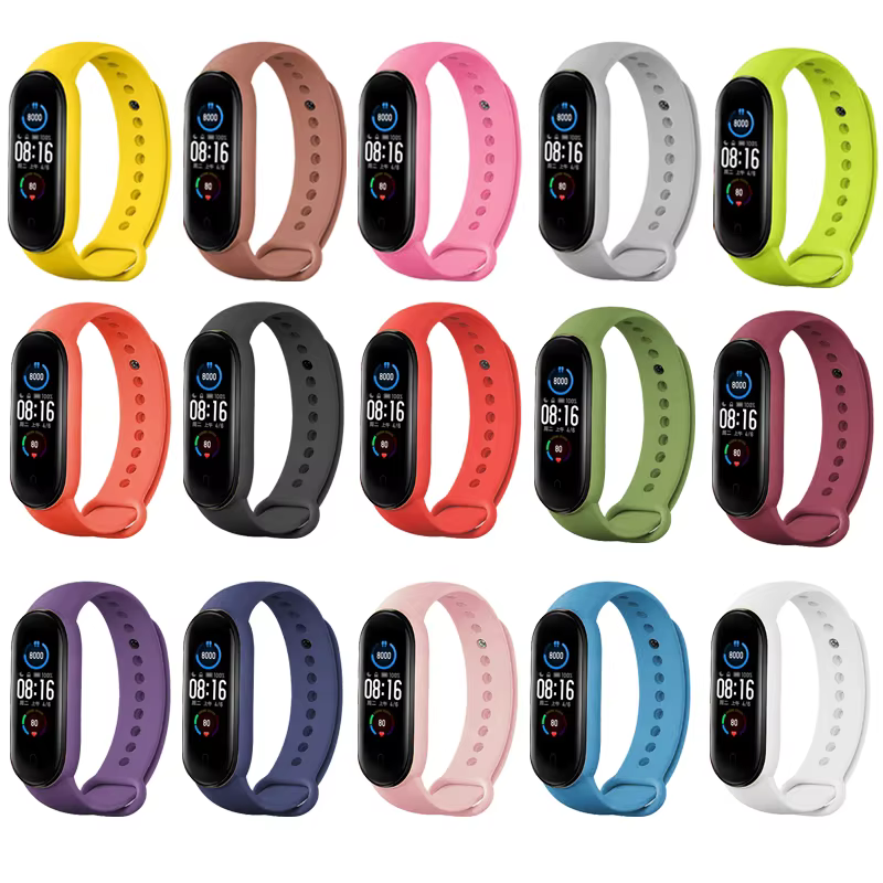 Bracelets de montre pour Xiaomi Mi Band 7 6 5 4 3 starp Bracelet en Silicone