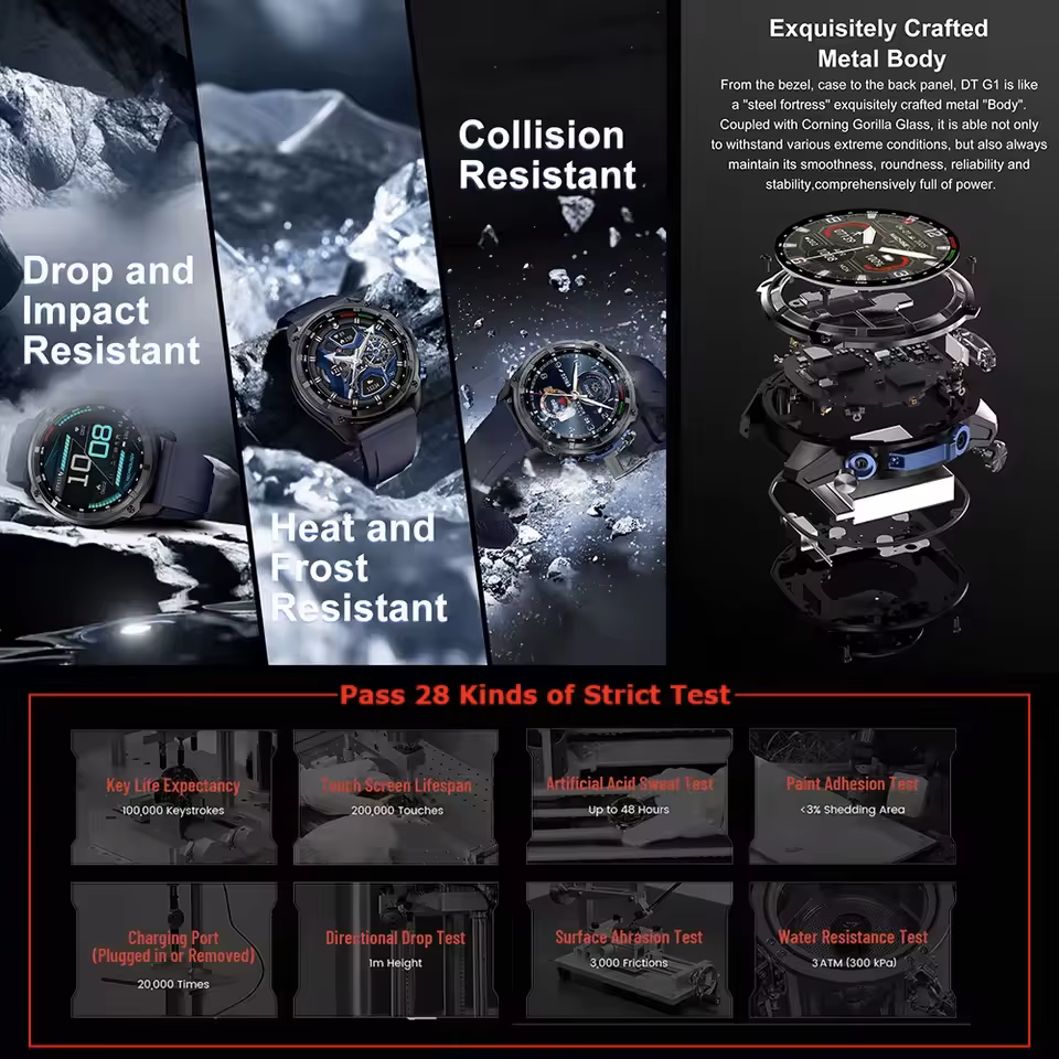 Montre connectée GPS avec carte Terrain