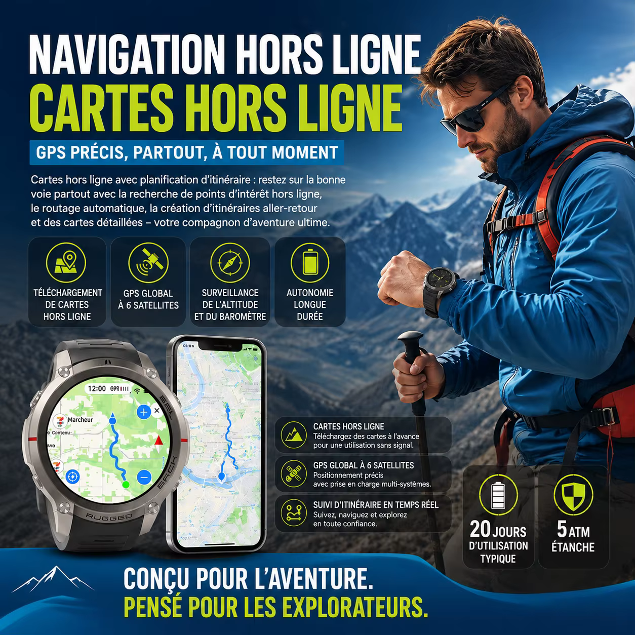 Montres intelligentes pour homme