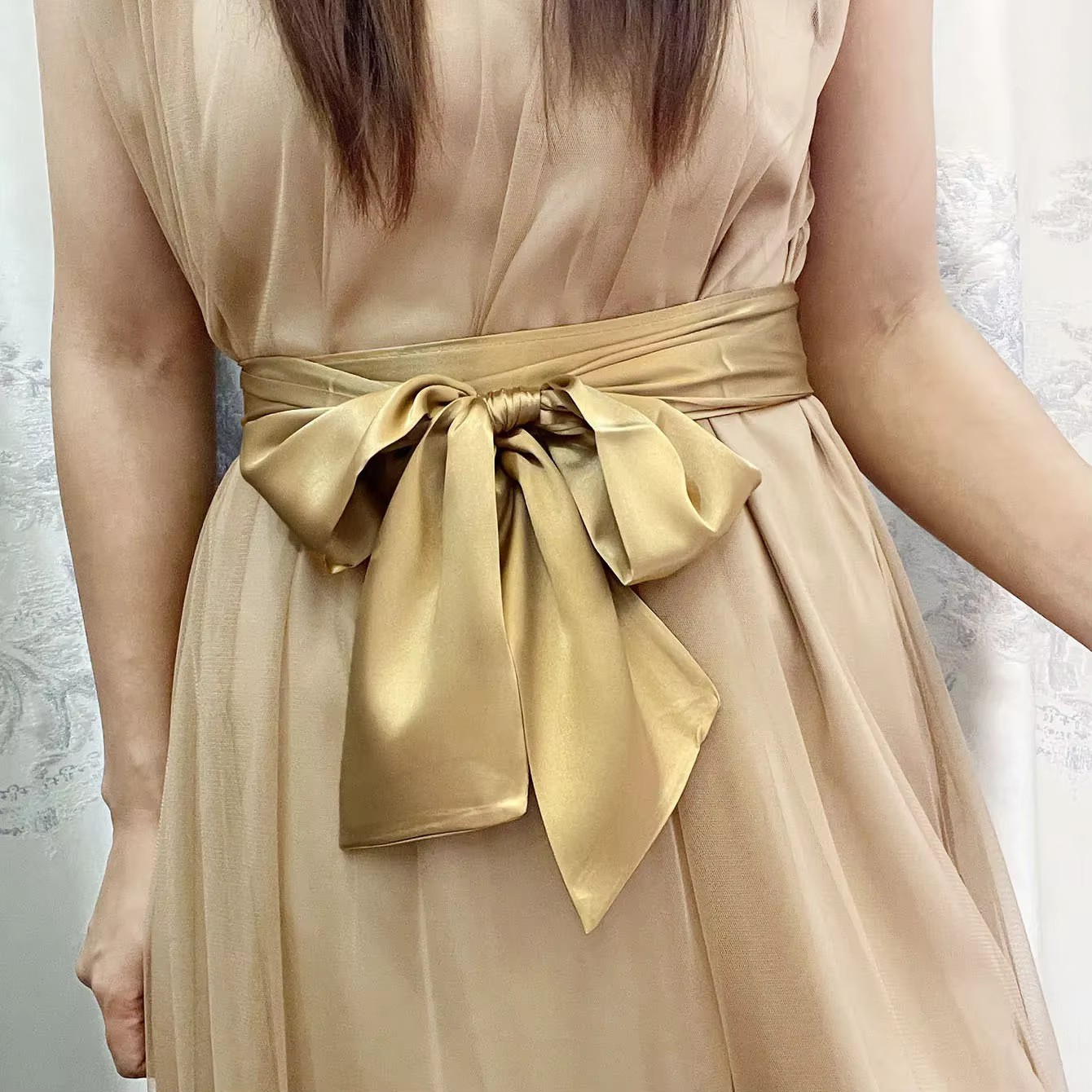 Ceinture Corset large avec nœud en ruban de Satin, 9.5x250cm, vin blanc rouge noir rose jaune marine, ceinture à nœud papillon pour femmes et filles