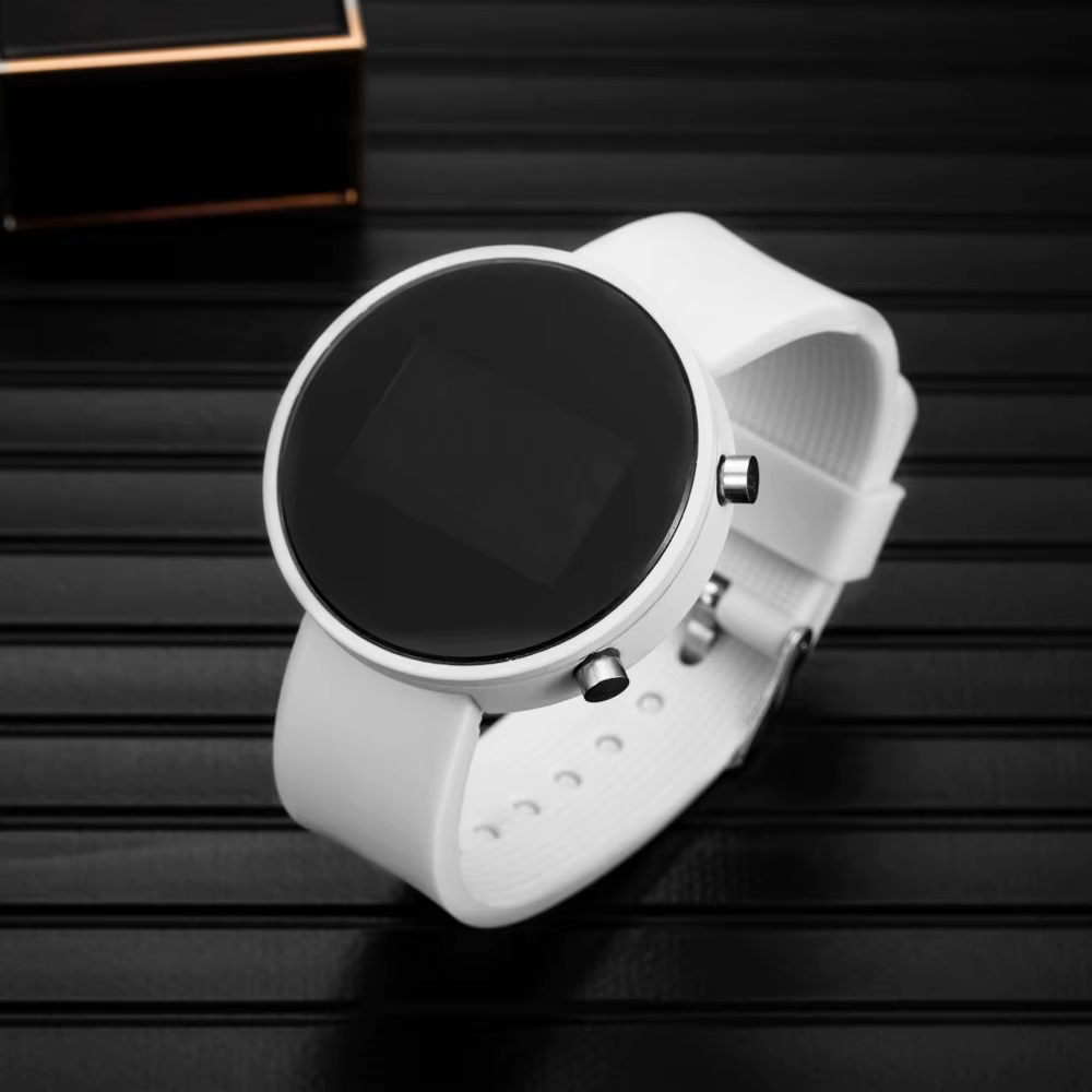 Mode femmes montres numériques Simple cadran rond montre LED pour femme Sport décontracté dames horloge électronique reloj numérique