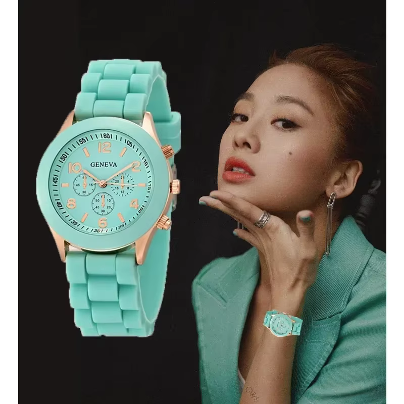 Femmes montres 2025 nouvelle mode marque de luxe montre pour femme bracelet en Silicone montre-bracelet à Quartz