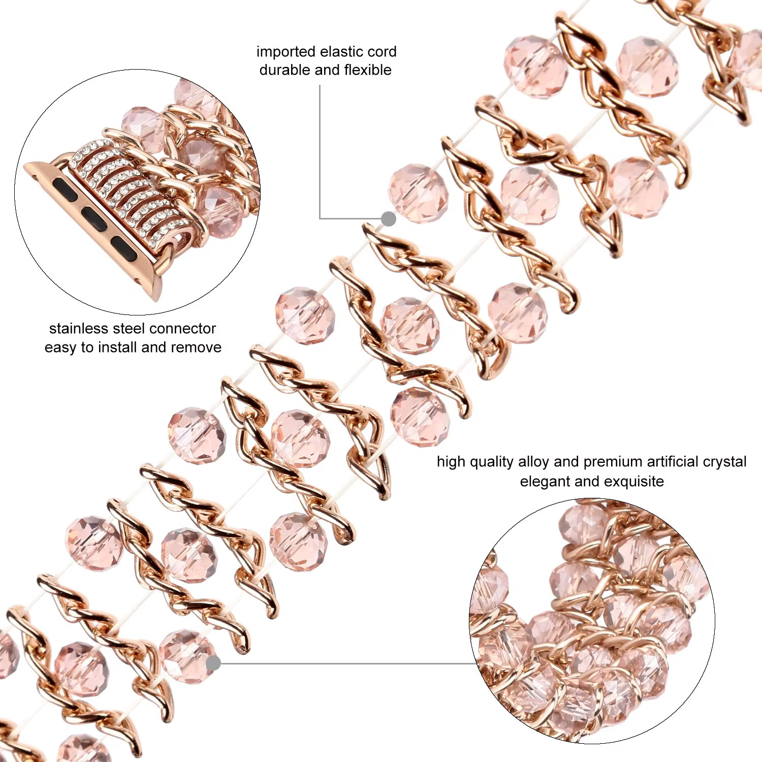 Perle Flash pour Apple Watch femmes