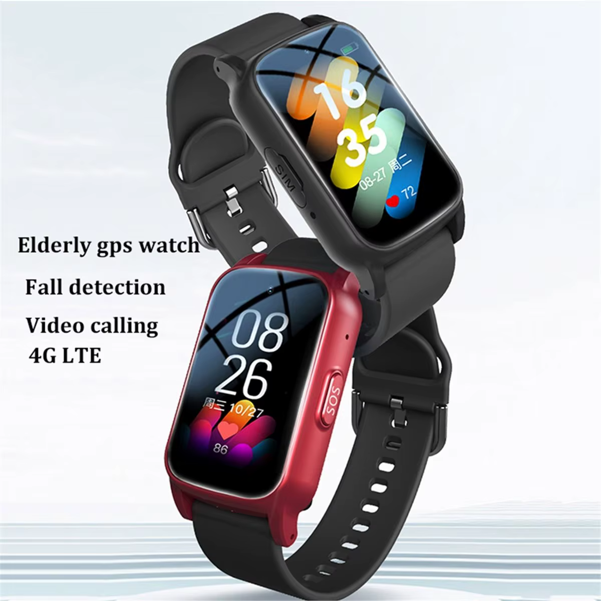 Montre intelligente pour personnes âgées 4G avec GPS
