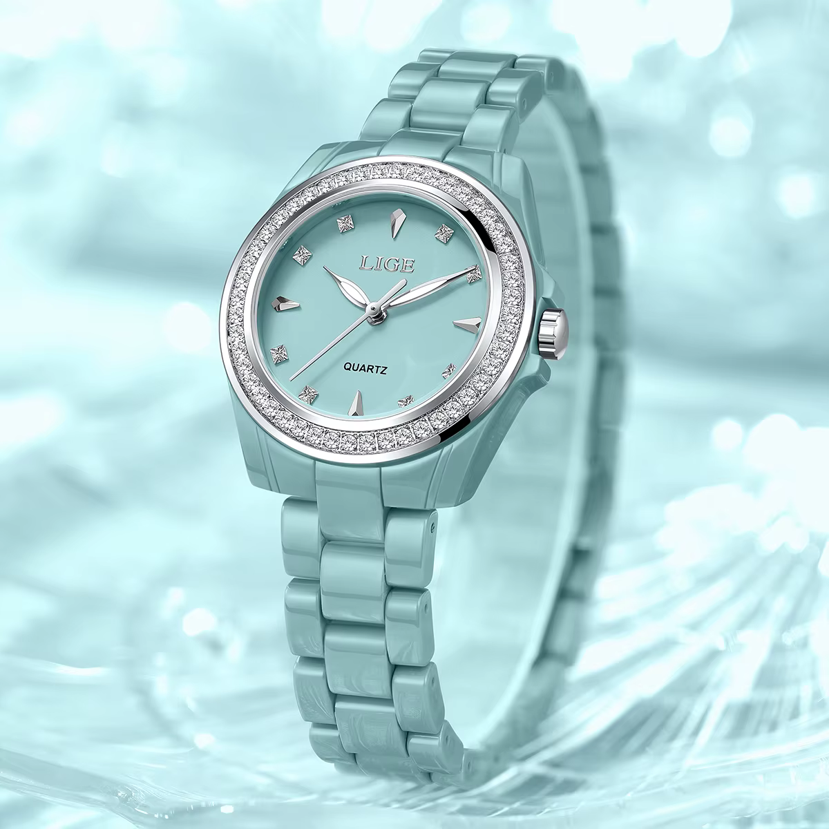 LIGE montre pour femme 2026 nouvelle céramique élégante