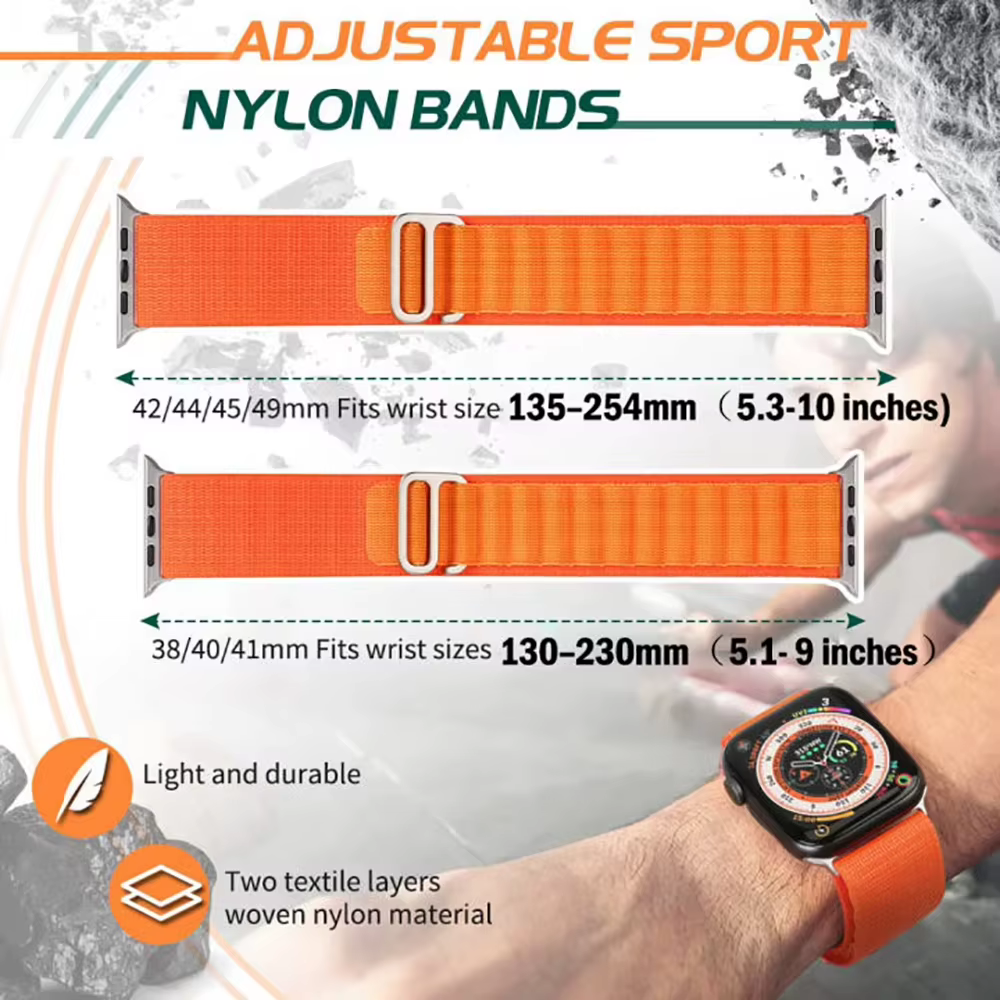 Bracelet à boucle alpine pour bracelets de montre Apple ultra 3 2 49mm 44mm 40mm 45mm 41mm 46mm 42mm nylon correa iWatch série 11 10 9 8 7 6 SE