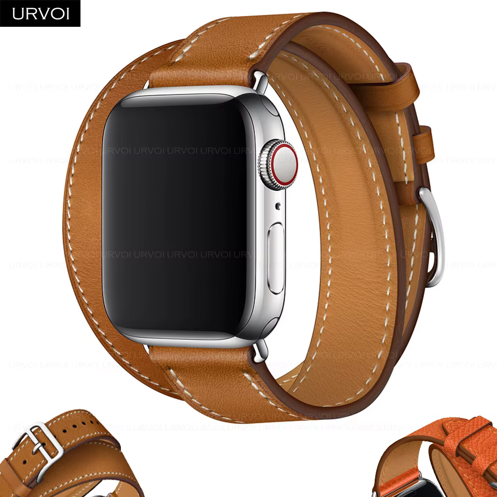 URVOI Double Tour pour Apple Watch band série 11 10 9 8 SE bracelet pour iwatch ceinture extra-longue