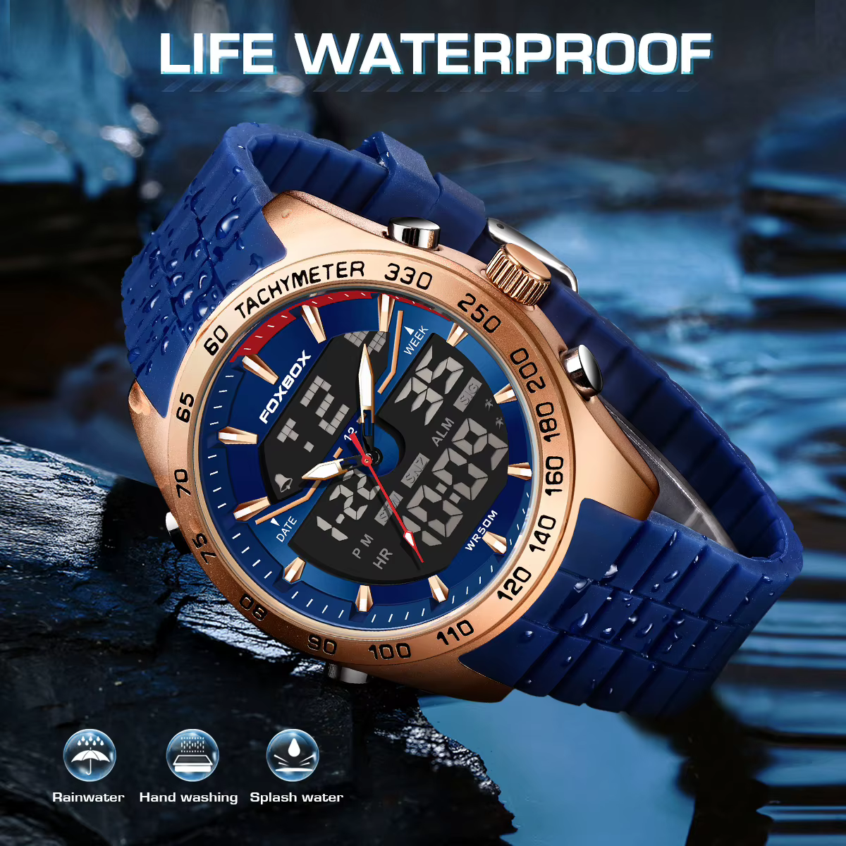 Montre chronographe de luxe pour homme FOXBOX