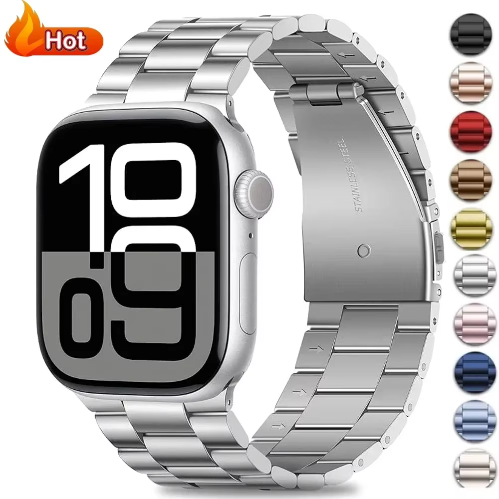 Bracelet en acier Starlight pour Apple Watch Series Ultra2 10 9 8 7 SE 6 5 4 3 46mm 49mm