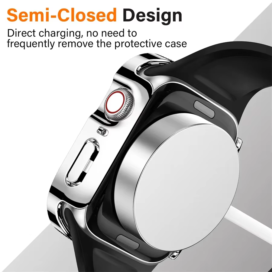 Verre + couvercle pour boîtier de montre Apple série 8 7 6 5 4 se 44mm 40mm 41mm 45mm