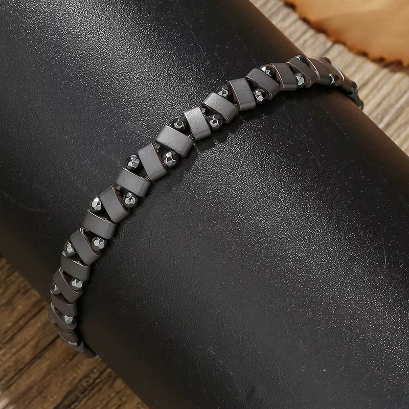 Bracelet Hip Hop élastique en perles pour hommes