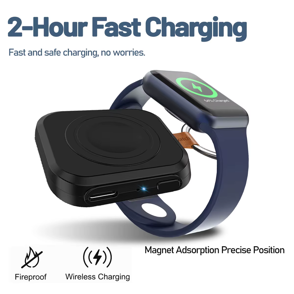 Chargeur sans fil portable pour Apple Watch Series 2 3 4 5 6 7 SE 8 9 10 Ultra/Ultra 2
