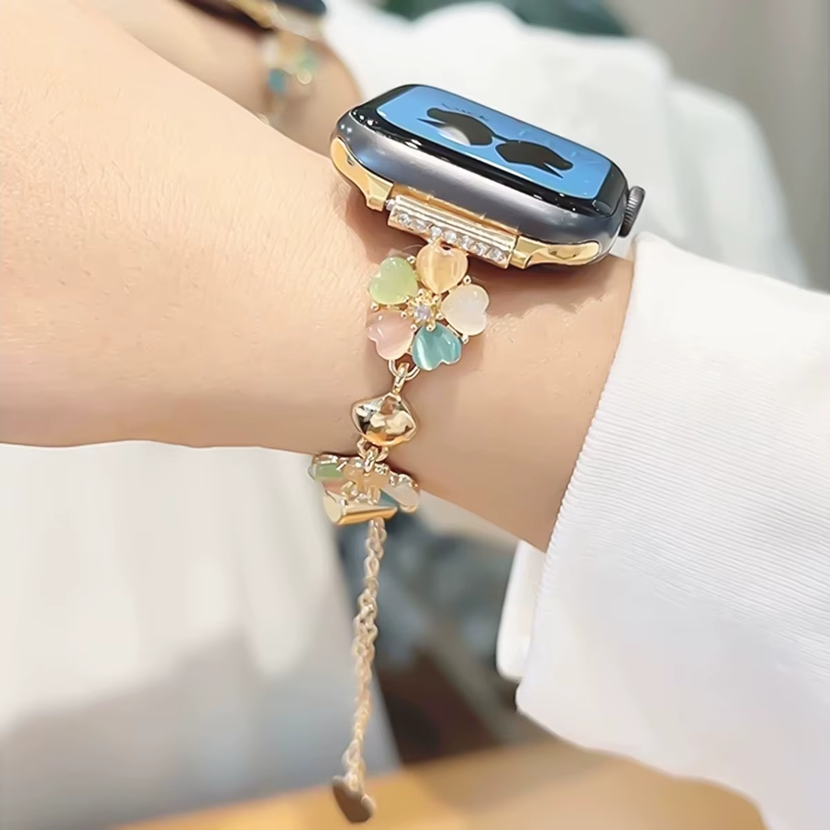 Bracelet fleuri pour Apple Watch