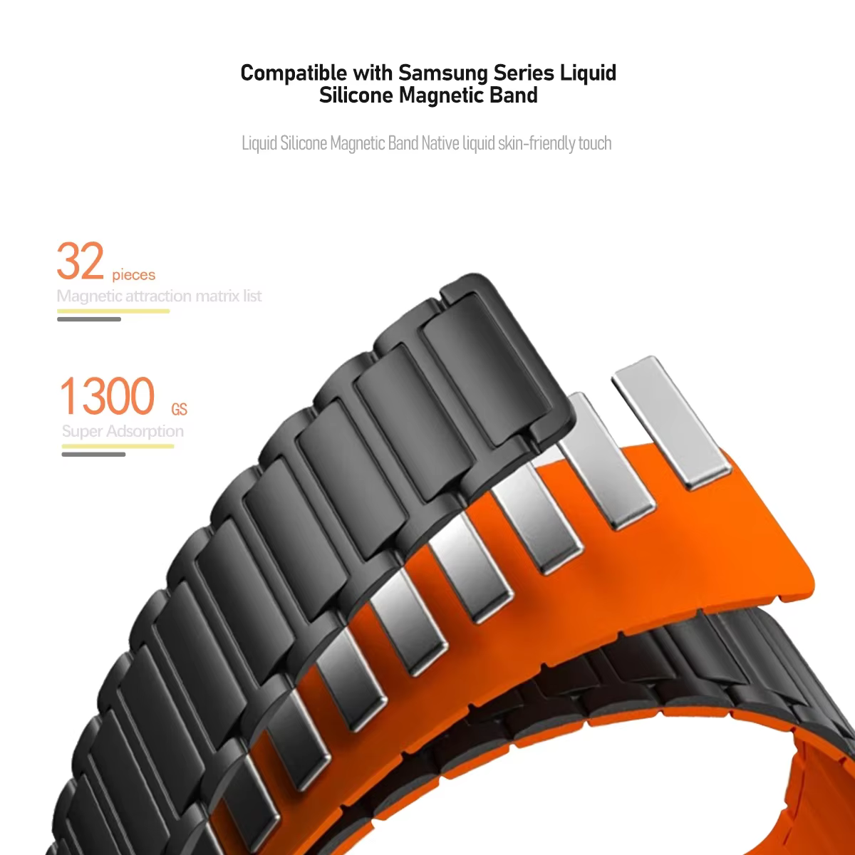 Bracelet magnétique en Silicone sans espaces