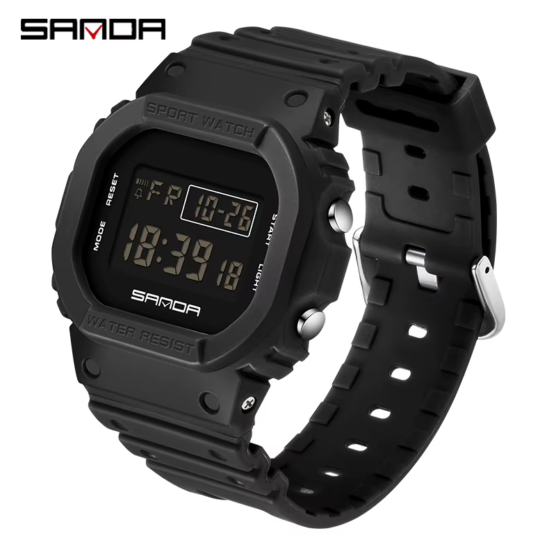 SANDA, montre numérique de marque de mode, style G, avec affichage LED, lumineuse, étanche, montre de sport pour garçon et fille, montre électronique, Relogio Masculino.