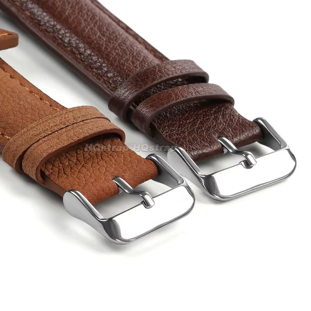 Bracelet de montre en cuir véritable pour Omega pour Seiko