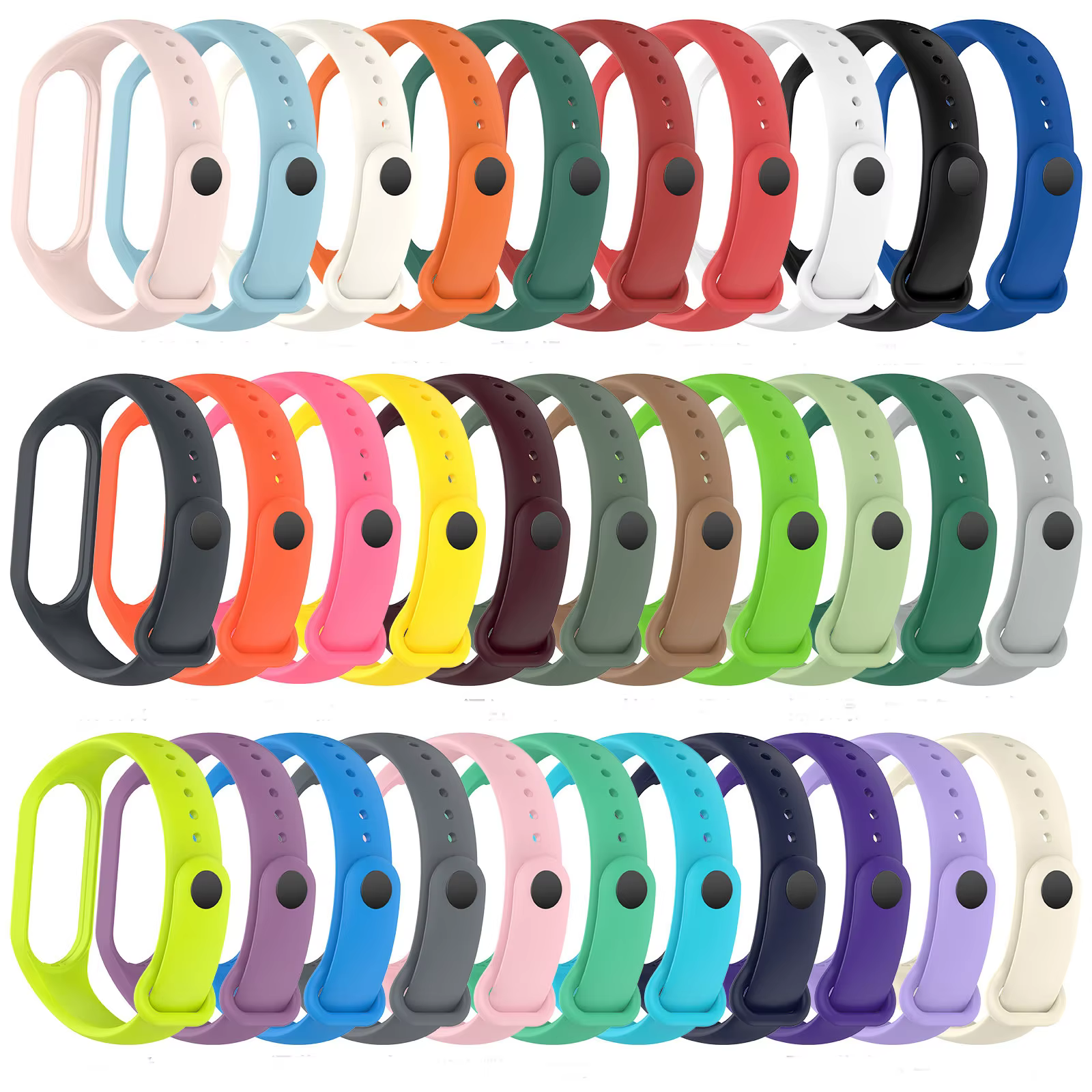 Bracelets de montre pour Xiaomi Mi Band 7 6 5 4 3 starp Bracelet en Silicone