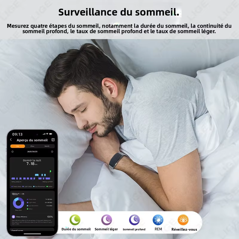 Bracelet intelligent ECG pour la santé