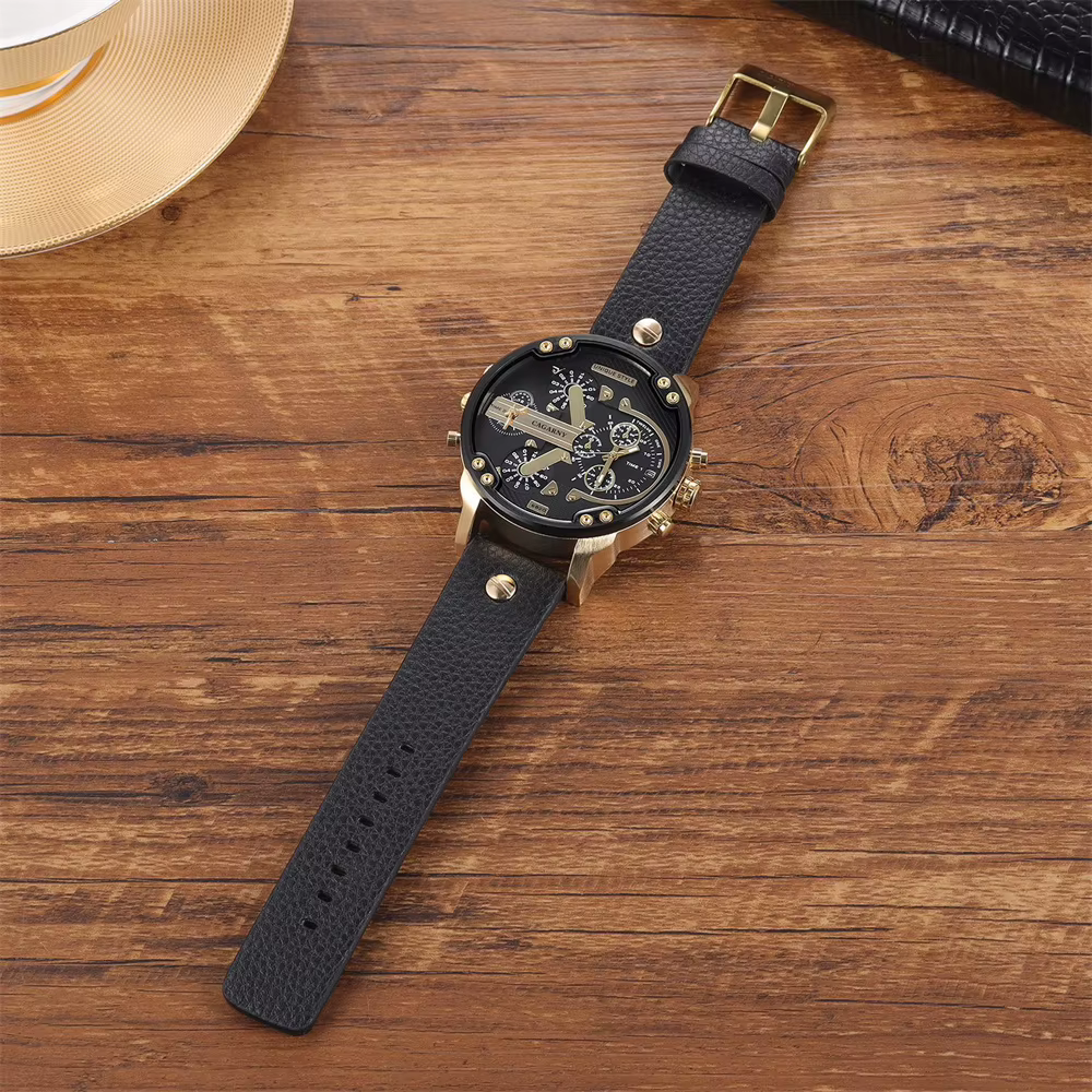 Montre classique à grand visage pour hommes