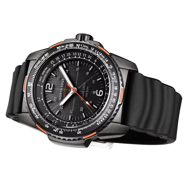 Montre solaire d'extérieur pour hommes